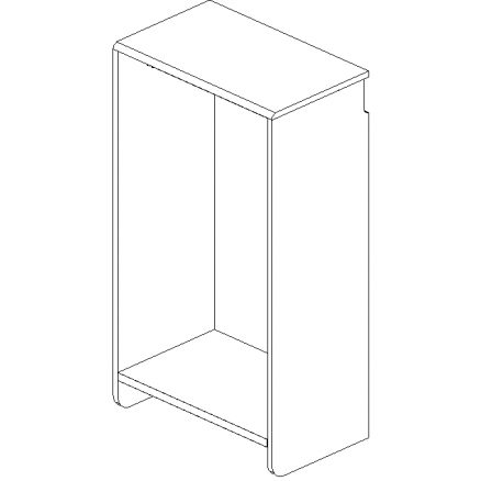 White 24" Double Hang Half Cabinet